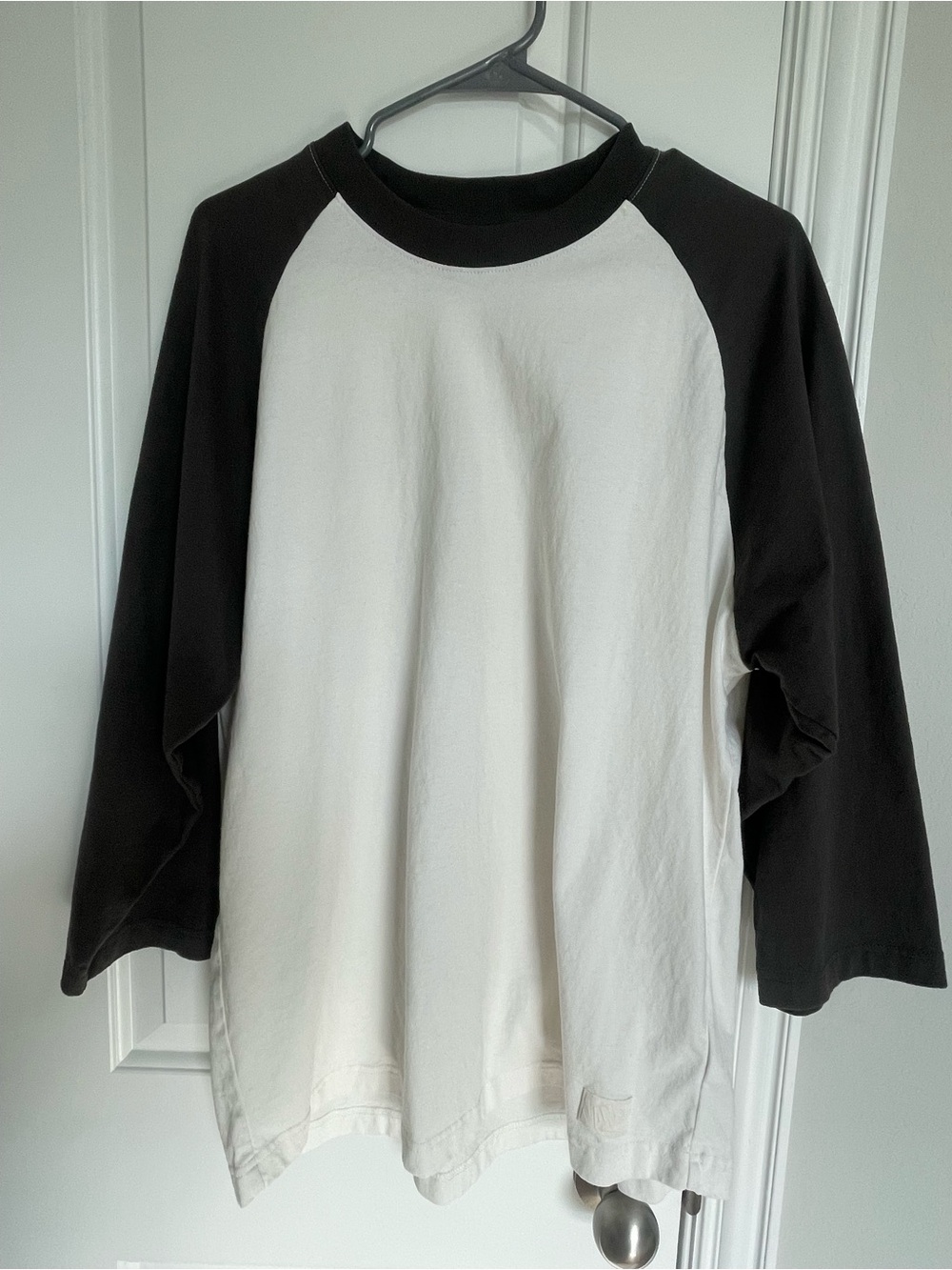 Vans Men’s Raglan Baseball Tee Grey White Black Size L Excellent Condition
